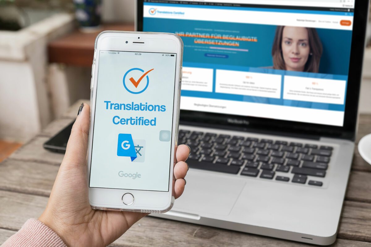 Google Translate beglaubigte Uebersetzungen